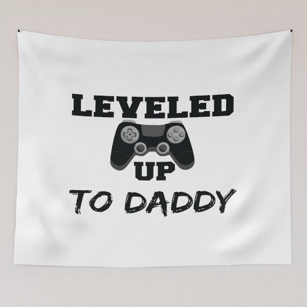 Item preview, leveled up to dady: Funny Personalized Gift Idea For Dad designed and sold by AG-World00.