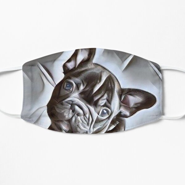 French Bulldog Puppy ADOPT DON'T SHOP - beautiful painting of this gentle breed of dog Flat Mask