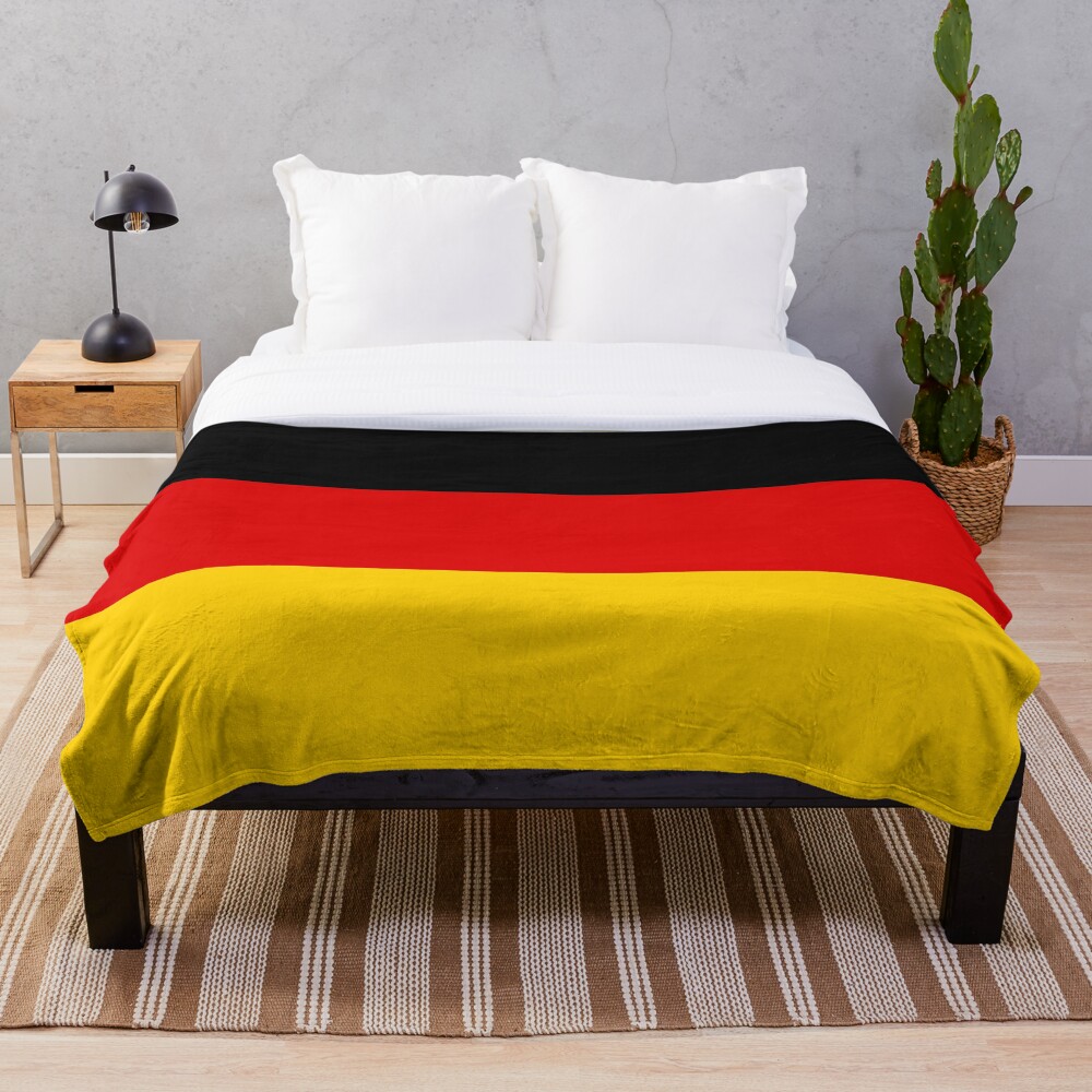 "German Flag Throw Blanket Warm Winter Blanket with Flag of Germany" Throw Blanket for Sale by