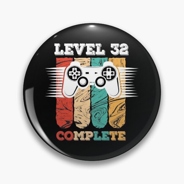 Item preview, Level 32 Complete 32th Birthday - Celebrate 32th Wedding Gift Video Gamer designed and sold by graphicmeyou.