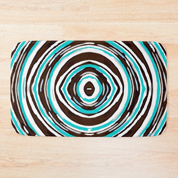 Item preview, psychedelic geometric graffiti circle pattern abstract in blue black and white designed and sold by Mrvell.