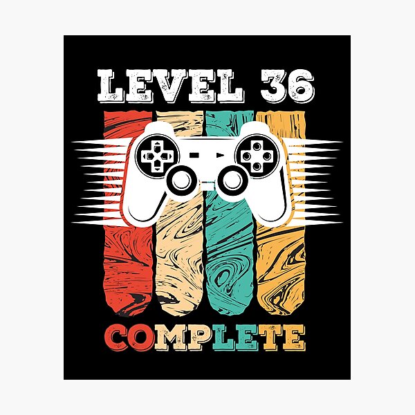 Item preview, Level 36 Complete 36th Birthday - Celebrate 36th Wedding Gift Video Gamer designed and sold by graphicmeyou.