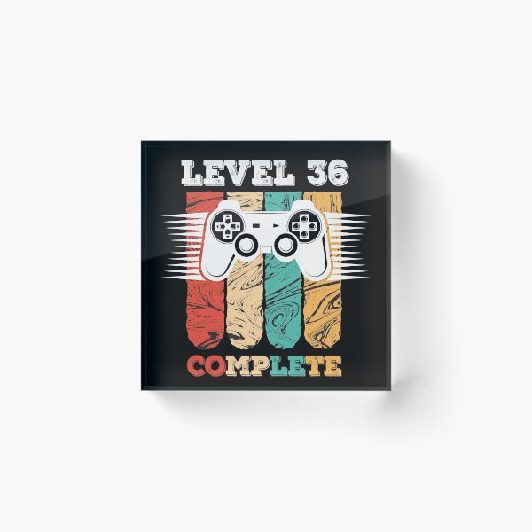 Item preview, Level 36 Complete 36th Birthday - Celebrate 36th Wedding Gift Video Gamer designed and sold by graphicmeyou.