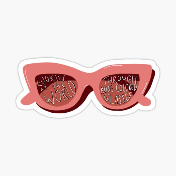 Rose Glasses Stickers Redbubble - rose colored glasses roblox