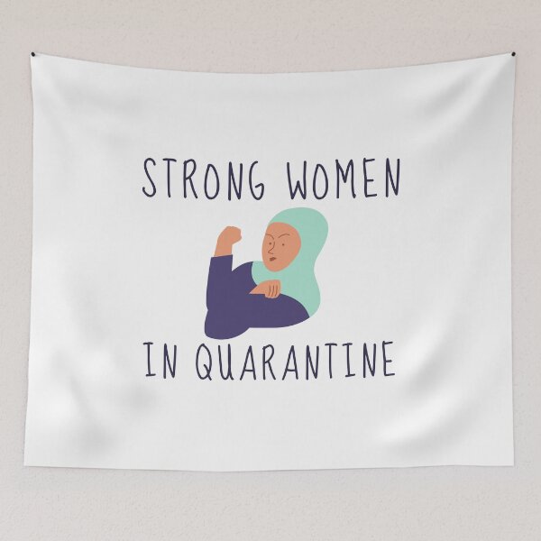 Item preview, Strong Woman Feminist Quarantine Shirt Cute Funny Stay Home Girls Ladies Girl power Pandemic Shirt Nurse Cute Gift Sarcastic Happy Inspirational Motivational Birthday Present designed and sold by EpsilonEridani.