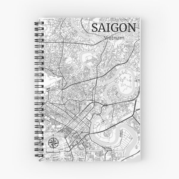 Item preview, Saigon Vietnam City Map Art White Background designed and sold by localprideart.