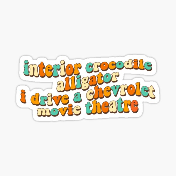 interior crocodile but make it 70s Sticker