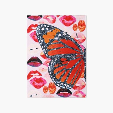Item preview, glitter butterfly/lips collage designed and sold by Bixchurse.
