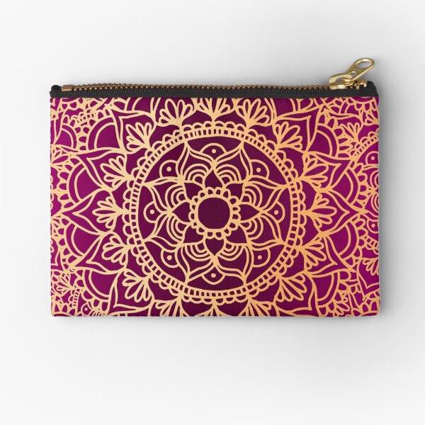 Vista previa del artículo con la obra «Patrón de mandala rosa y dorado», diseñado y vendido por Julie Erin Designs.