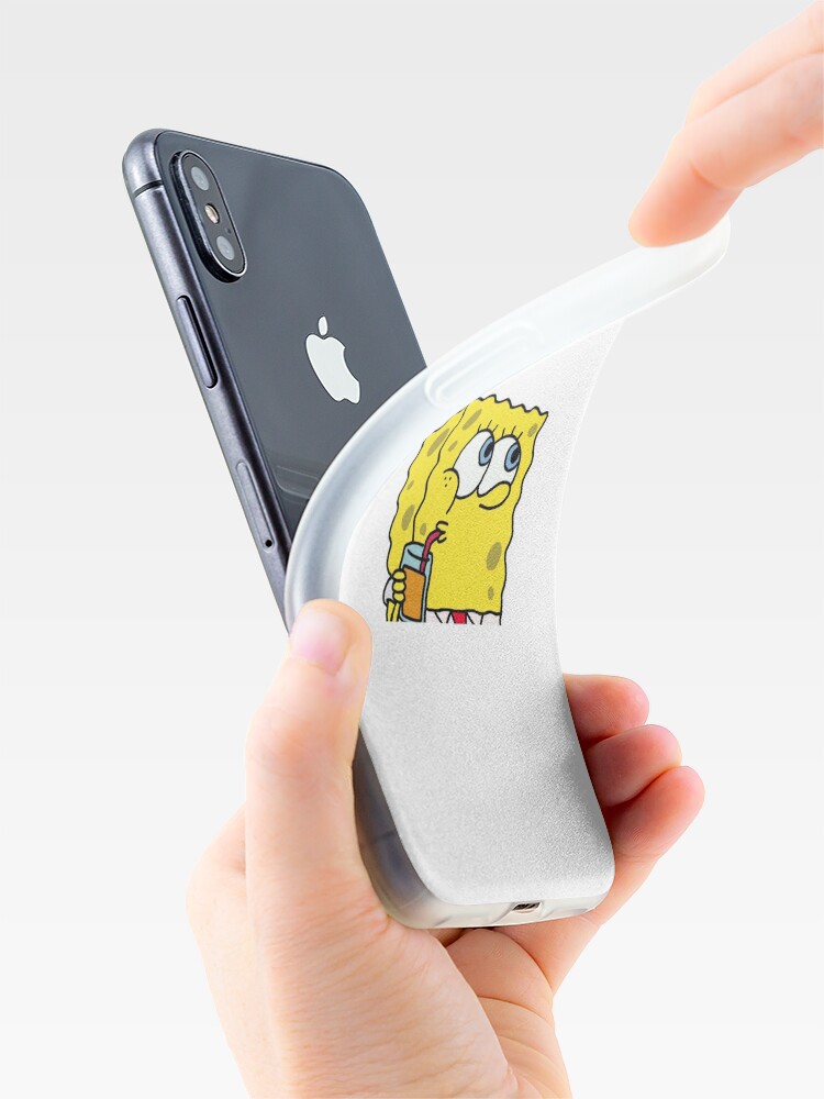 Spongebob Sipping Drink Sticker for Sale by I K