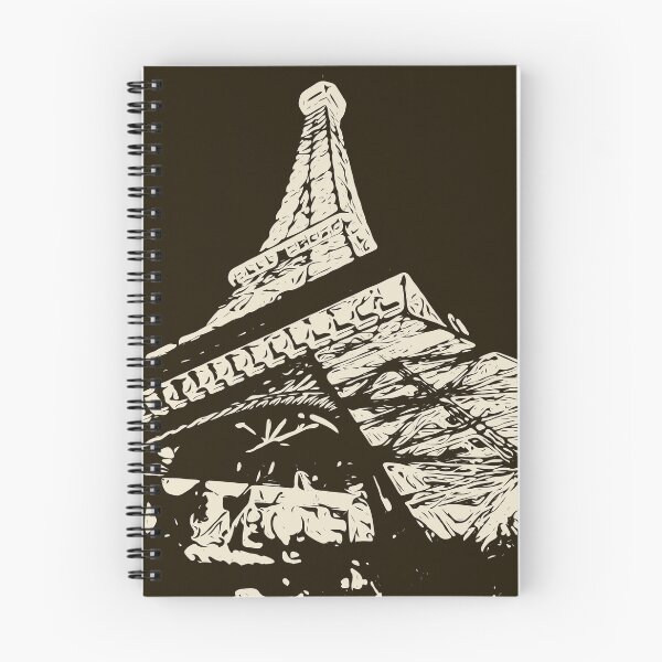 Artikelvorschau, Zeichnung Eiffelturm, Paris in Schwarz und Weiß entworfen und verkauft von Mrvell.
