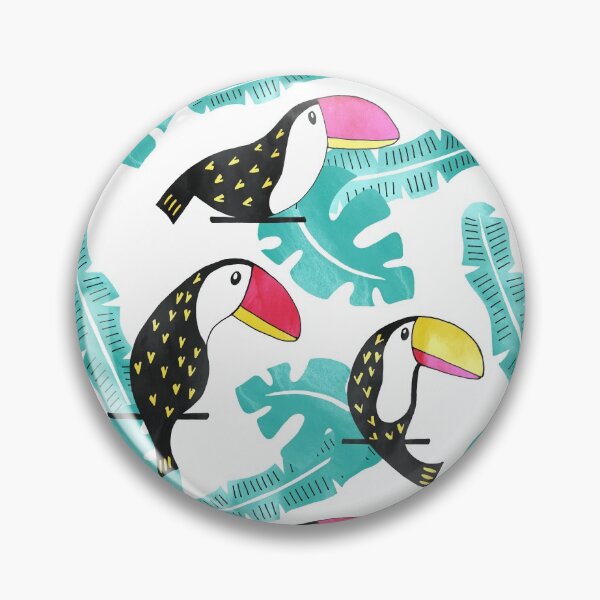 Aperçu de l'œuvre Aquarelle toucan et feuilles créée et vendue par Lidiebug.
