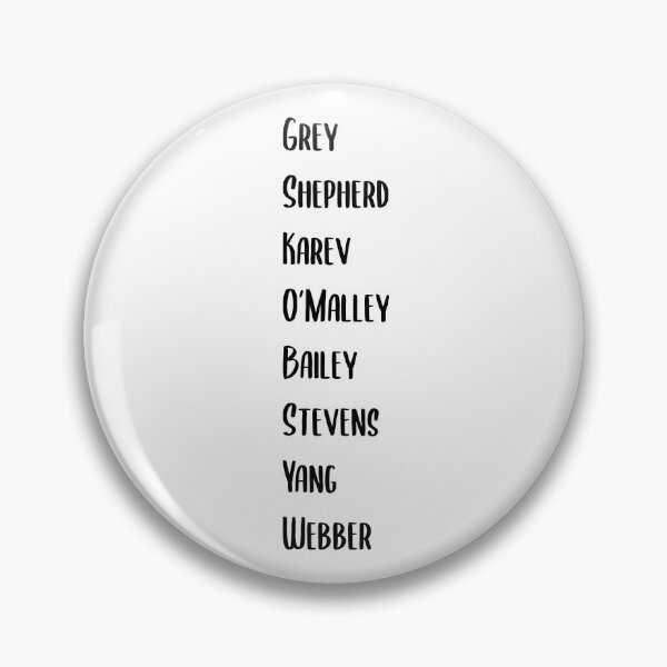 Item preview, grey's names designed and sold by Hannahmac02.