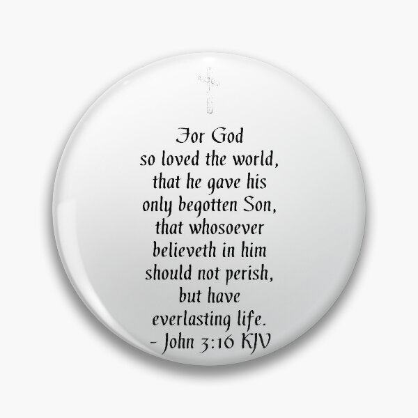 Item preview, John 3:16 KJV - Cross - Black Print designed and sold by VerShirts.