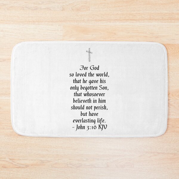 Item preview, John 3:16 KJV - Cross - Black Print designed and sold by VerShirts.
