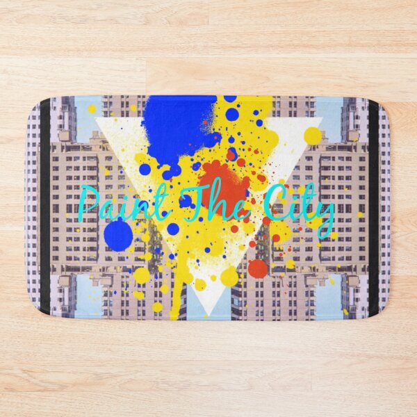 Item preview, paint the city yellow blue and orange with buildings background designed and sold by Mrvell.