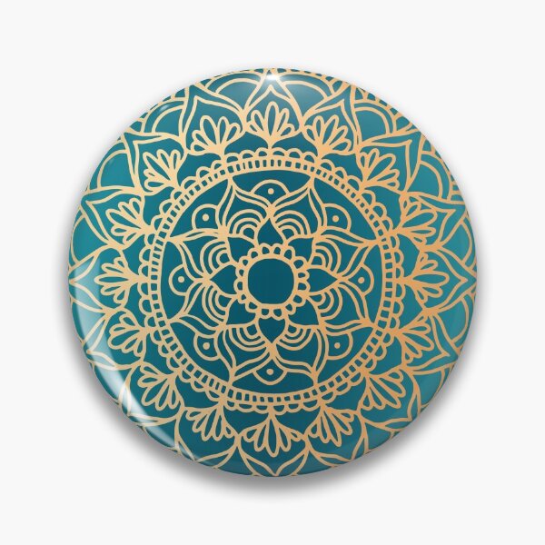 Item preview, Green and Gold Mandala Pattern designed and sold by Julie Erin Designs.