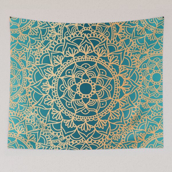 Item preview, Green and Gold Mandala Pattern designed and sold by Julie Erin Designs.