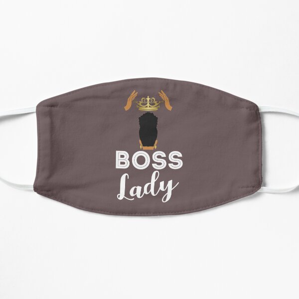 Boss Lady Motivational Workout Shirt Flat Mask