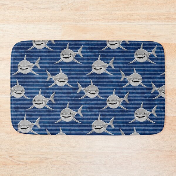 Item preview, Great White Sharks - blue stripes designed and sold by littlearrow.
