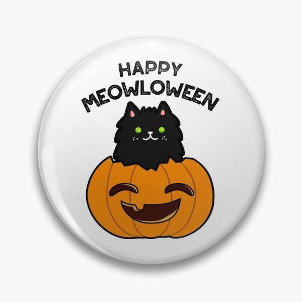 Item preview, Happy Meowloween Funny Halloween Black Cat Puns  designed and sold by punnybone.