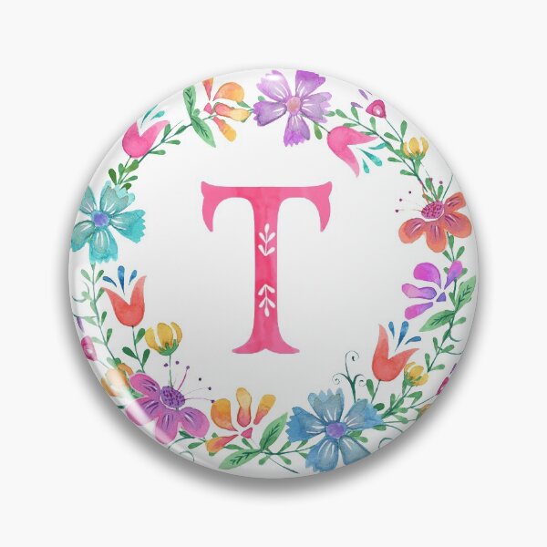 Item preview, T Floral Monogram Initial  designed and sold by mjm412.