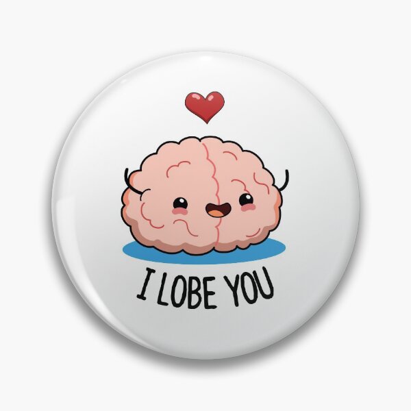 Item preview, I Lobe You Funny Brain Puns  designed and sold by punnybone.