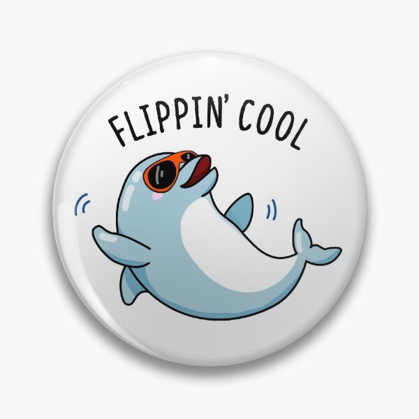 Item preview, Flippin Cool Funny Dolphin Puns  designed and sold by punnybone.