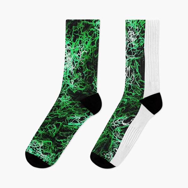 Item preview, psychedelic geometric drawing abstract in green black and white designed and sold by Mrvell.