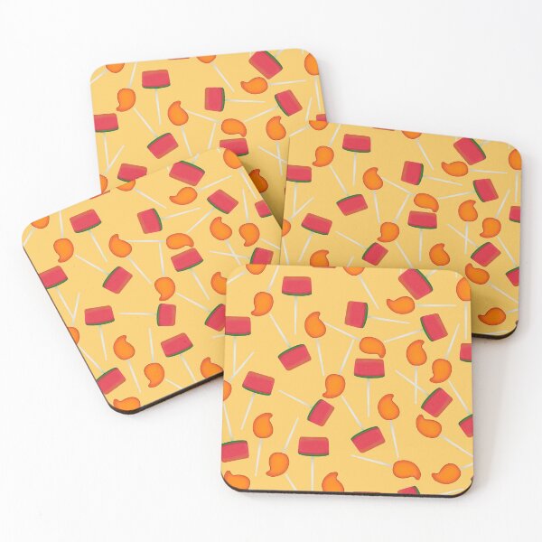 Item preview, Yellow background fun Mexican chilli candy pattern designed and sold by kuallidesigns.
