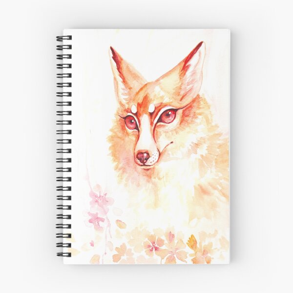 Artikelvorschau, Goldenes Blumen-Fox-Aquarell entworfen und verkauft von BasilFox.