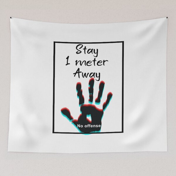 Item preview, Stay One meter Away, no offense designed and sold by Minimal Calm.