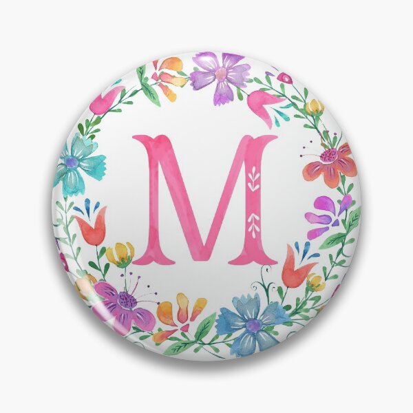 Item preview, M Floral Monogram Initial  designed and sold by mjm412.