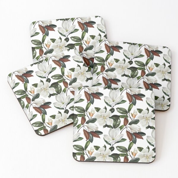 Item preview, Botanical Realistic Magnolias Flowers designed and sold by Soul-Inspirer.