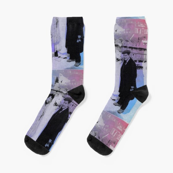 Sylvia Bataille and Jacques Lacan chillin with a polar bear Socks