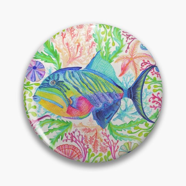 Aperçu de l'œuvre Poisson perroquet et corail créée et vendue par 3willows.