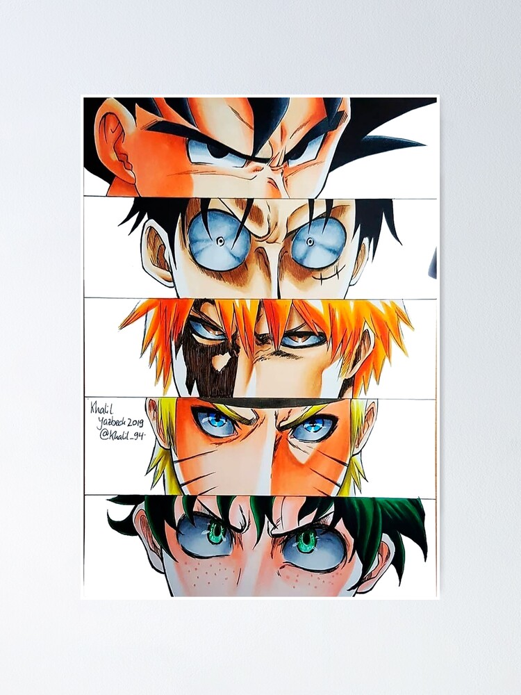 Ojos de protagonistas famosos del Anime.