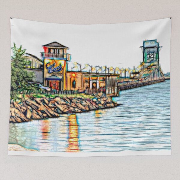 Item preview, Crab Shack and James River Bridge designed and sold by Marlene Watson-Hall.
