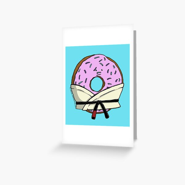 Pin-Sprites Donut in a Gi - Color/Face Greeting Card