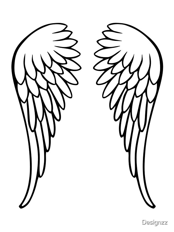 angel wings outline