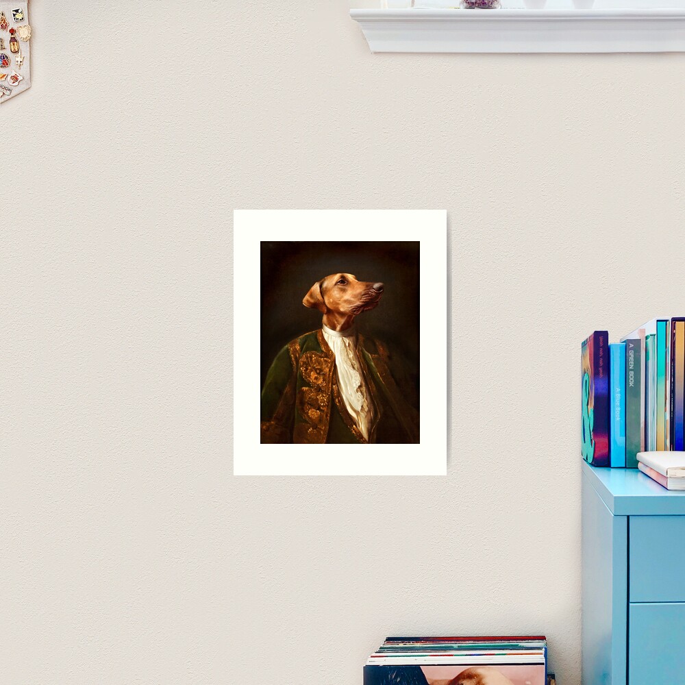 Weimaraner Portrait - Scrappy Art Print