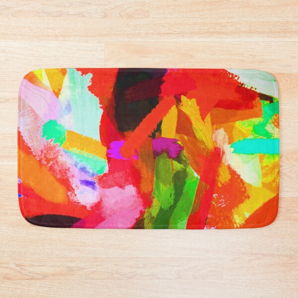 Item preview, red orange blue green purple painting texture abstract background designed and sold by Mrvell.