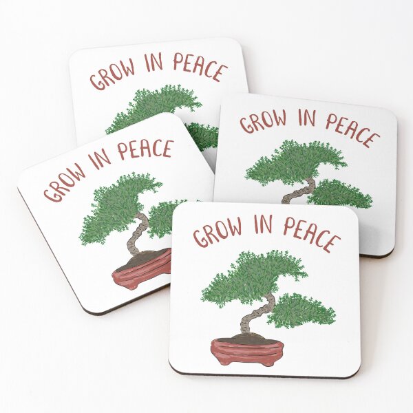 Item preview, Grow in Peace Bonsai Tree designed and sold by awkwarddesignco.