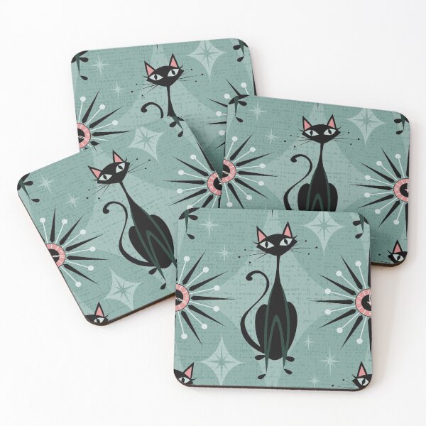 Item preview, Mid Century Cats and Clocks designed and sold by studioxtine.