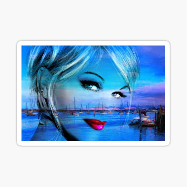 Blue Eyes Blue Sticker