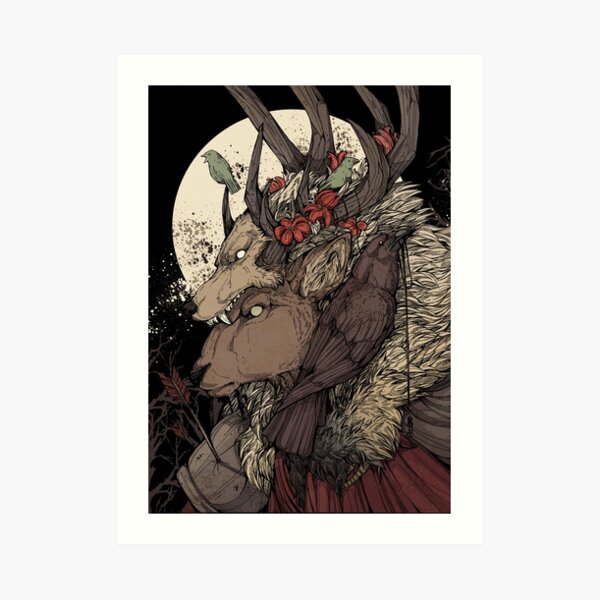 The Elk King Art Print