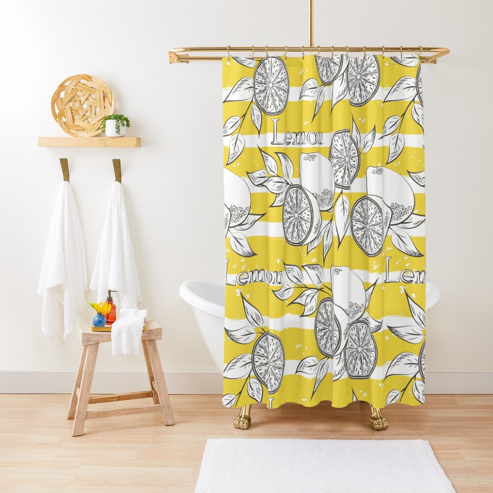 "Lemons" Shower Curtain for Sale by Lidiebug Redbubble