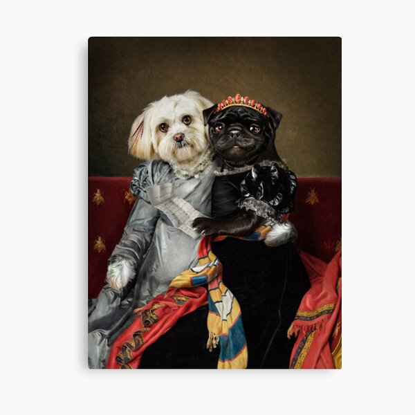 Dog Portrait - Peggy and Lucy Canvas Print