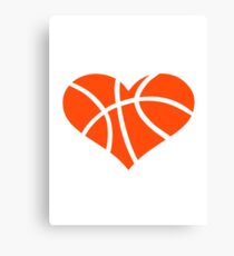 Basketball heart Canvas Print