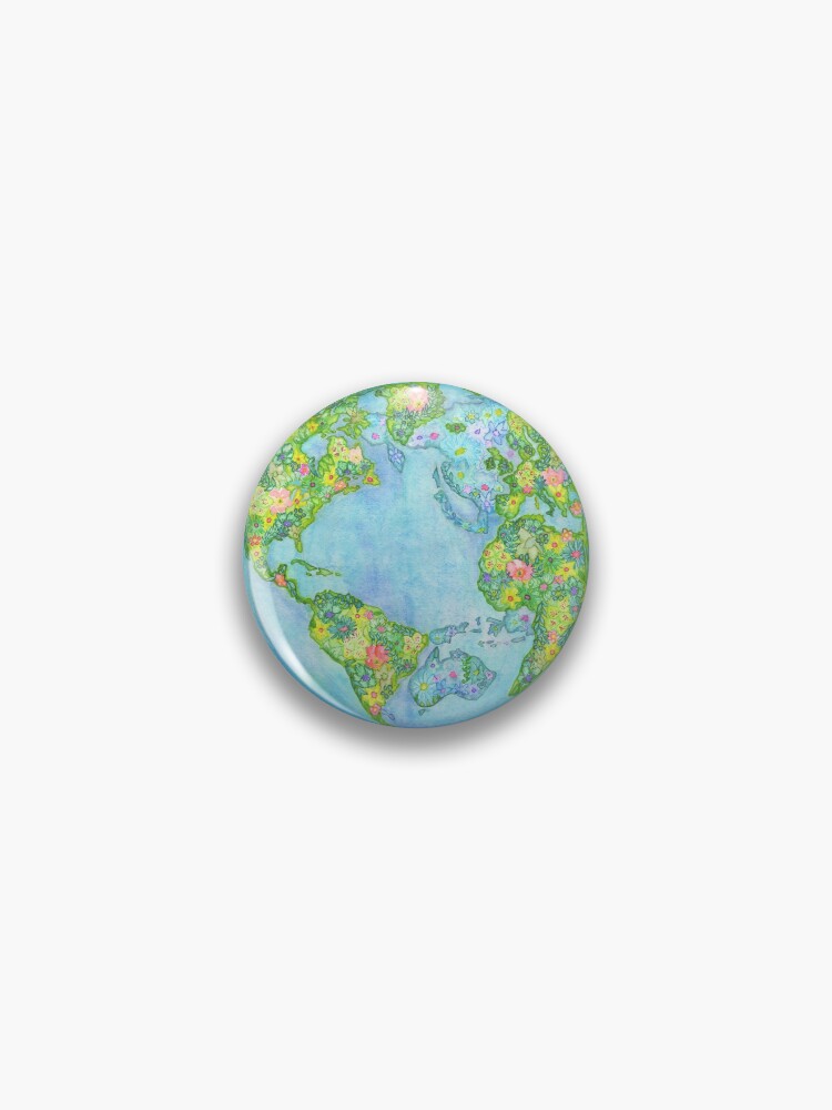 Thumbnail 1 of 3, Pin, Floral Earth designed and sold by 3willows.